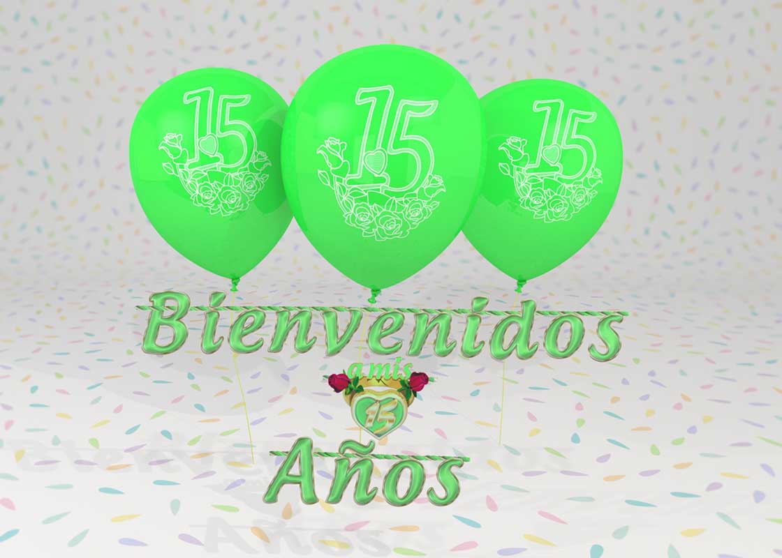 Decoración 15 Años Verde